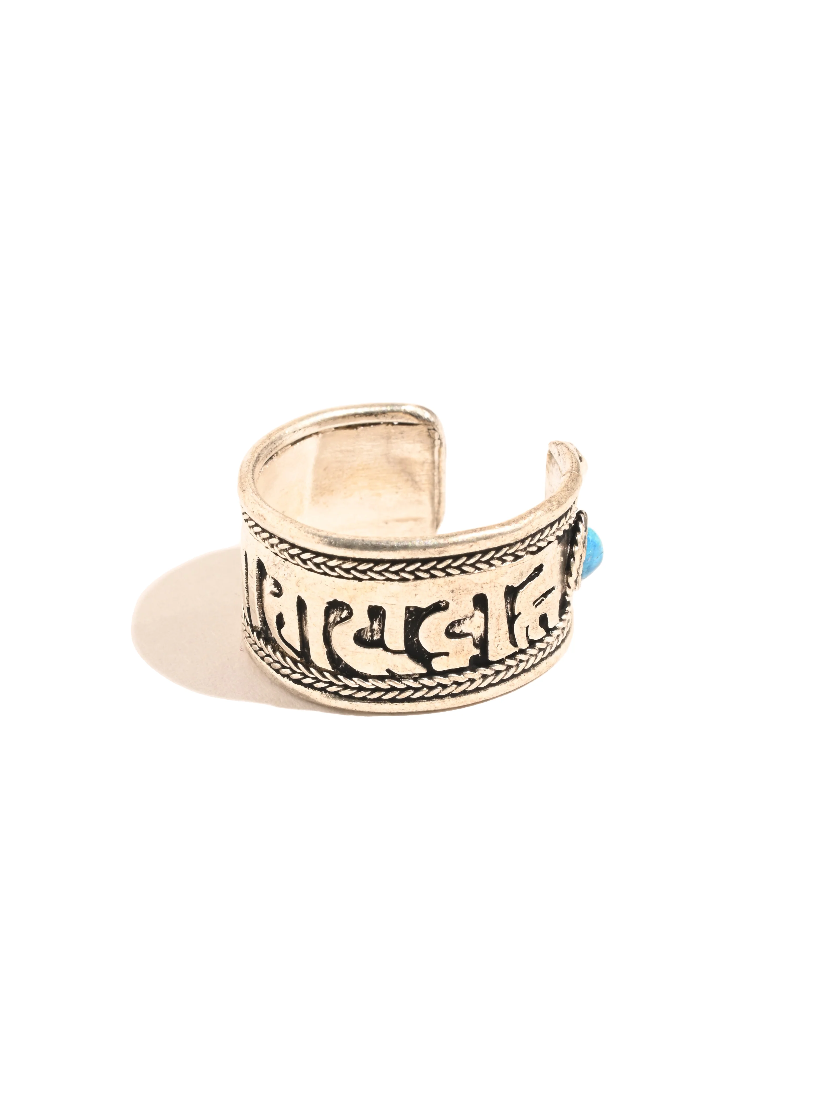 Tibetan OM Mane Padme Hum Jeweled Ring - Image 5