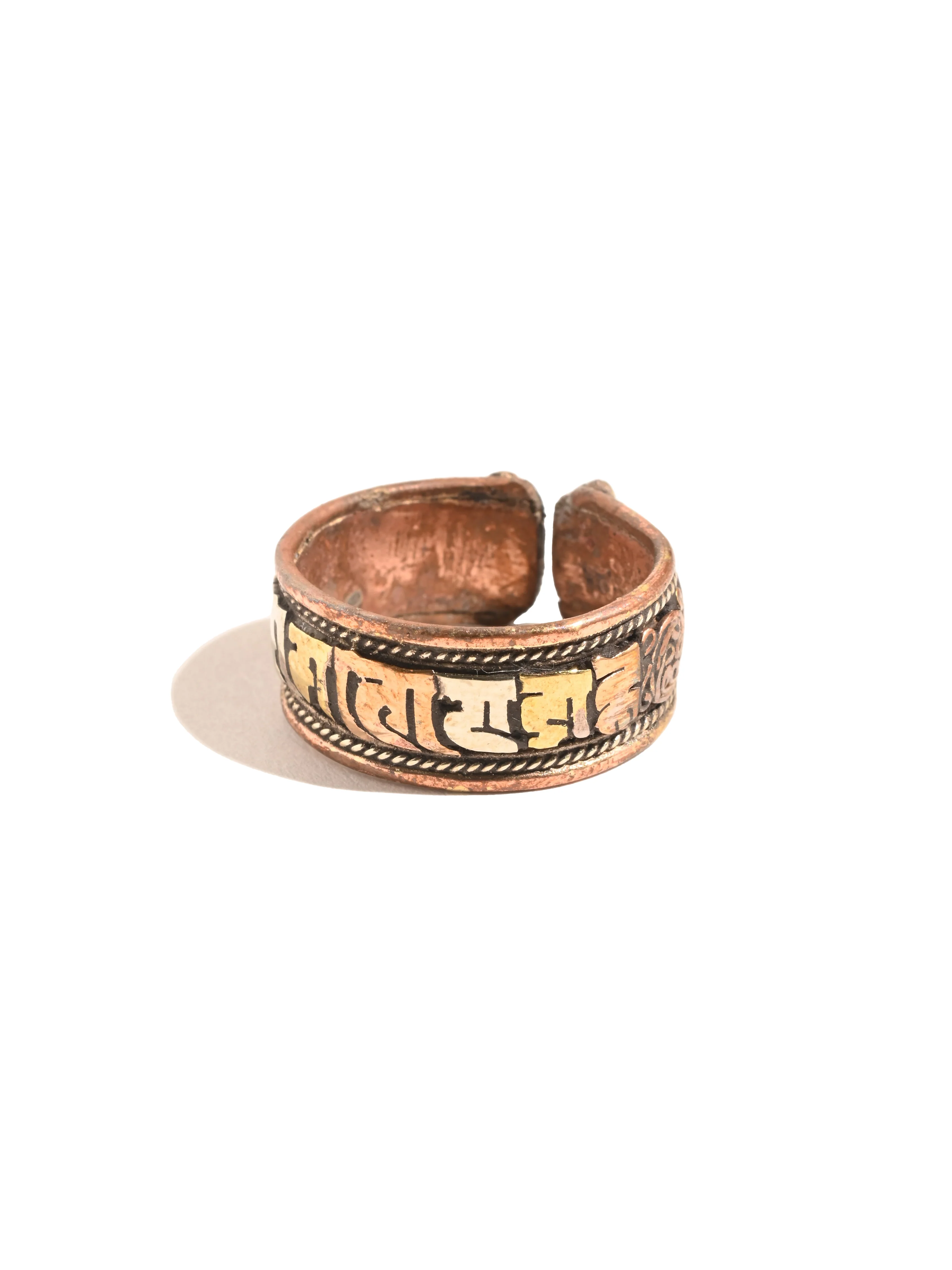 Tibetan OM Mane Padme Hum Ring Copper - Image 3