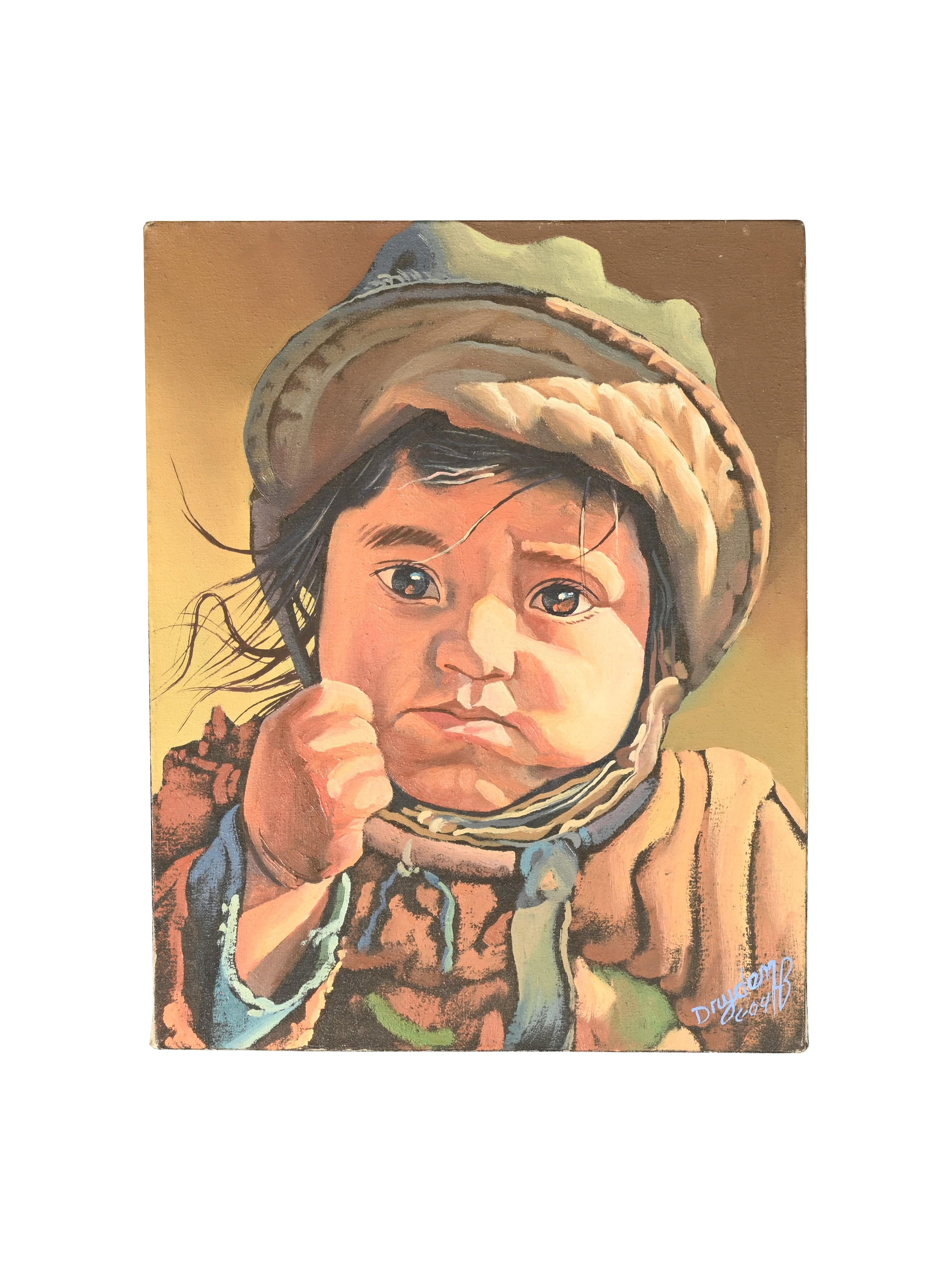 Vintage Child Painting - Image 2