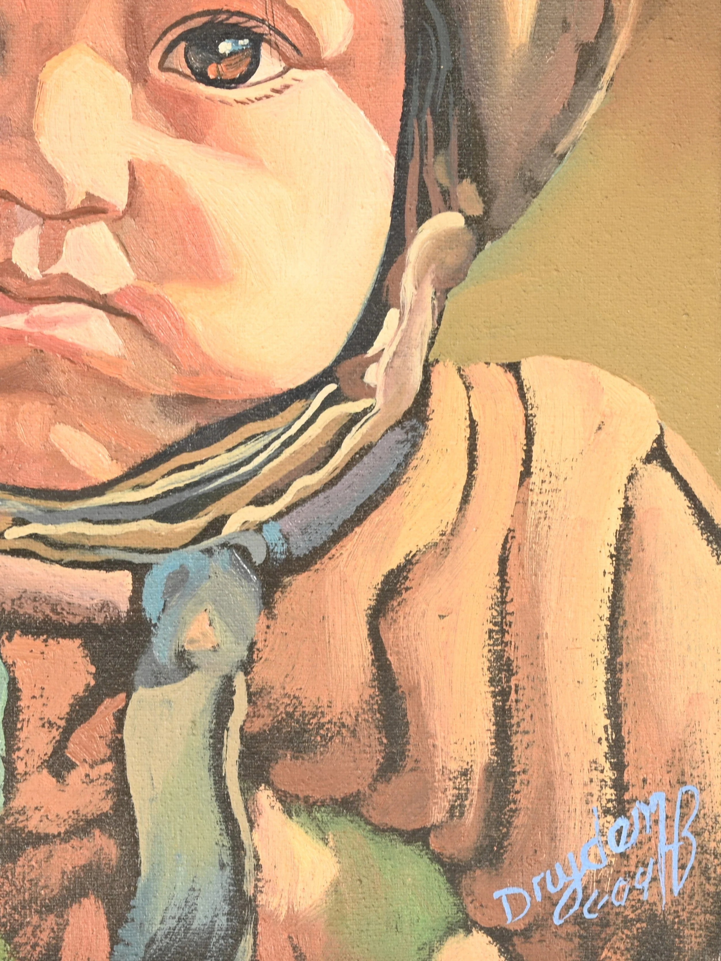 Vintage Child Painting - Image 4