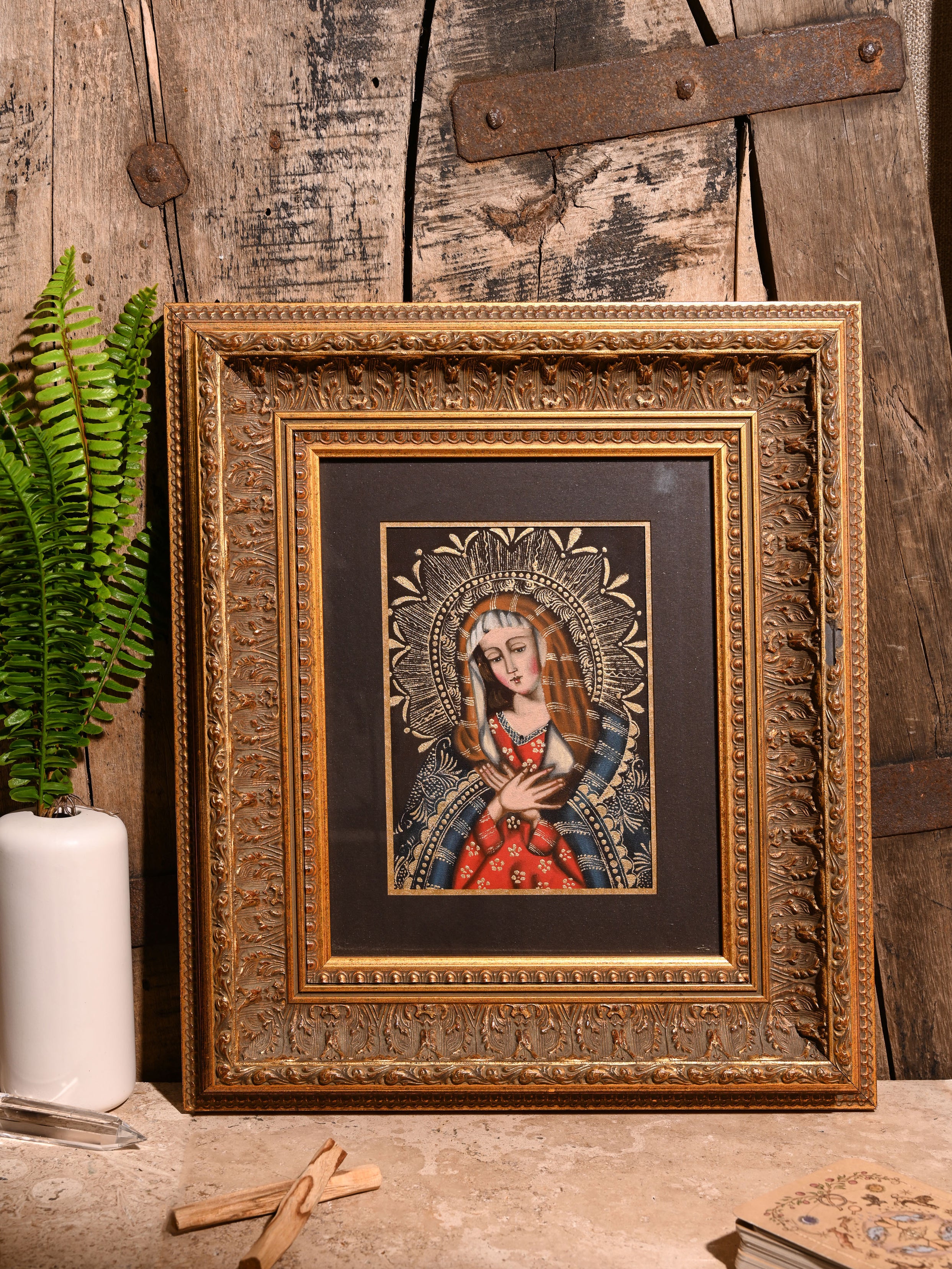 Vintage 'Madonna' Cuzco School Painting