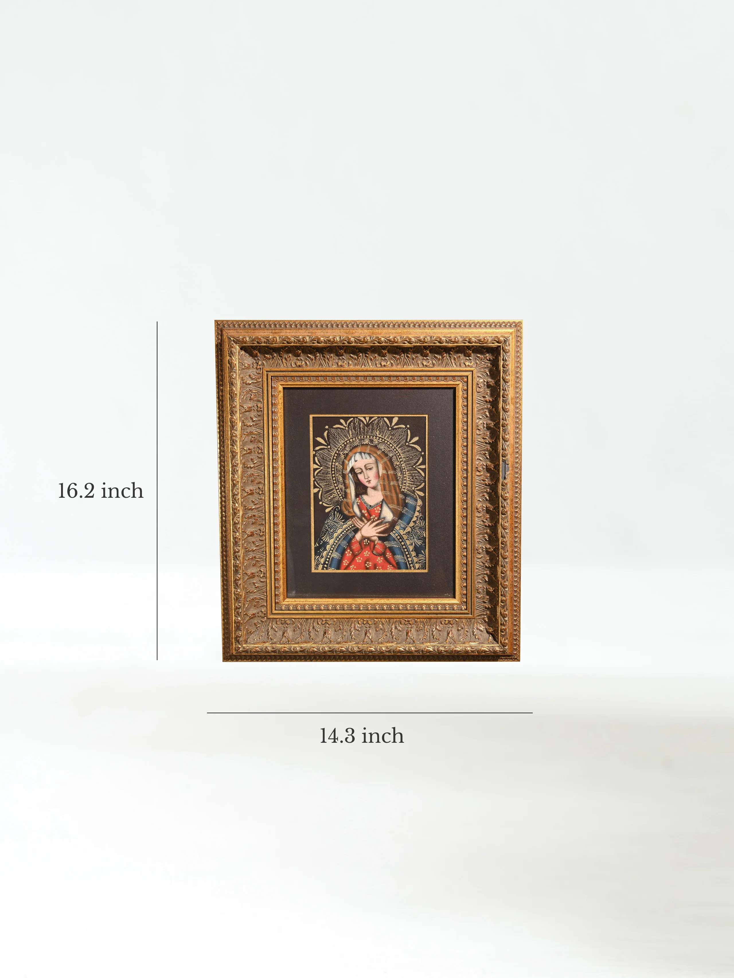 Vintage 'Madonna' Cuzco School Painting - Image 6