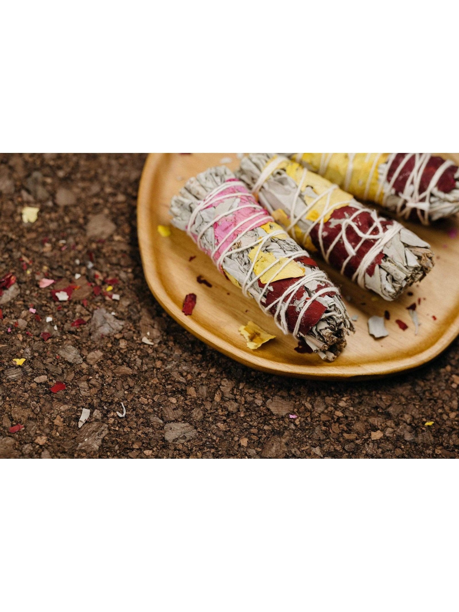 White Sage & Rose Petal Smudge Stick - Image 4